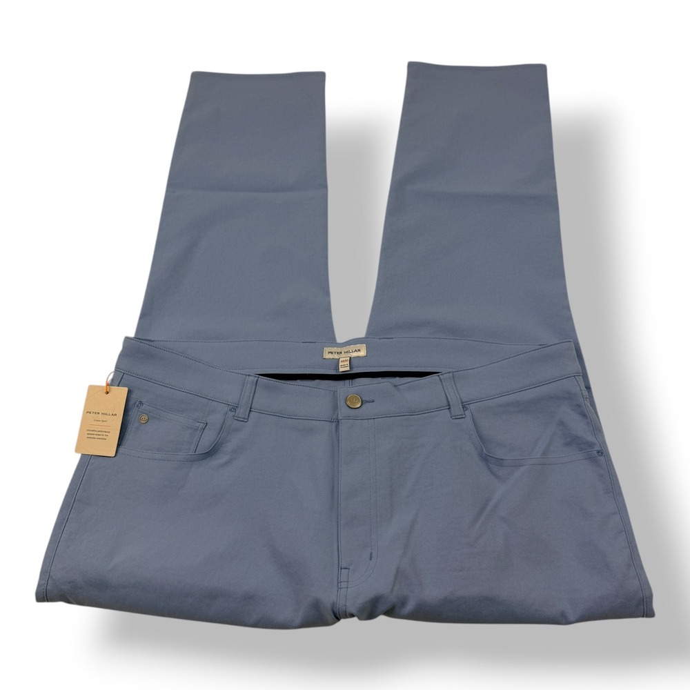 Peter Millar Crown Sport EB66‎ Classic Fit 5 Pocket Pants Blue Mens 40x30 NWT